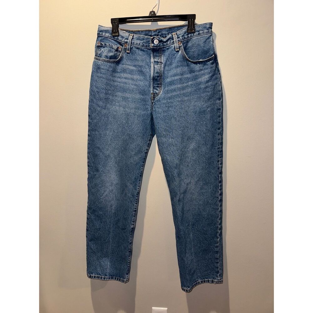 Levi's Premium 501 90s Men's Jeans – W32 L32 –Blue Straight Leg–Button Fly (158)